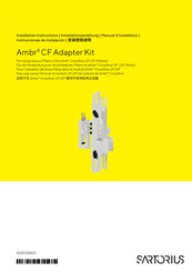 Sartorius Ambr CF Adapter Kit Installation Instructions Manual