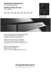Kuppersbusch KE9350.0SR Instructions For Use And Installation