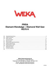 Weka FRIDA Original Instructions Manual