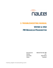 Nautel VX1 Troubleshooting Manual