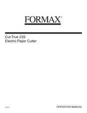 Formax Cut-True 23S Operator's Manual
