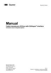 Baumer GCA8-12-20 Manual