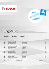 Bosch ErgoMixx MFQ37 Series Information For Use
