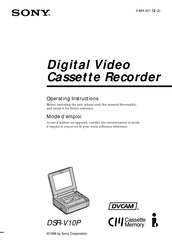 Sony DVCAM DSR-V10P Operating Instructions Manual