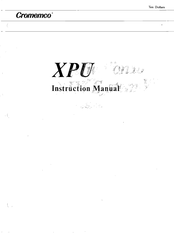 Cromemco XPU Instruction Manual