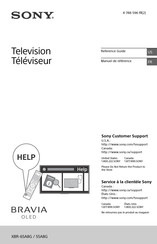 Sony BRAVIA XBR-55A8G Reference Manual