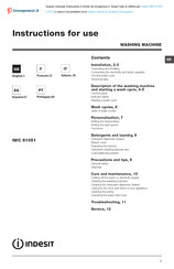 Indesit IWC 81051 C ECO Instructions For Use Manual
