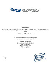 PCB Piezotronics ICP 338C24 Installation And Operating Manual