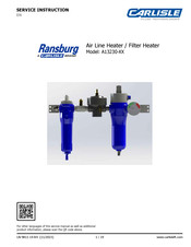 Carlisle Ransburg A13230 Series Service Instructions Manual
