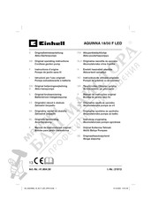EINHELL AQUINNA 18/30 F LED Original Operating Instructions