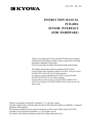 KYOWA PCD-400A Instruction Manual