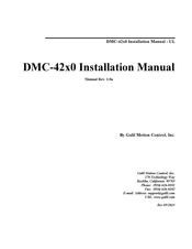 Galil Motion Control DMC-42 0 Series Installation Manual
