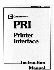 Cromemco PRI Instruction Manual