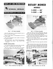 Wheel Horse 5-1010 Parts List And Instructions Manual