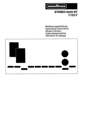 Nordmende 7.132 F Operating Instructions Manual
