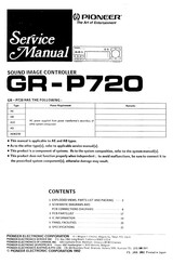 Pioneer GR-P720 Service Manual