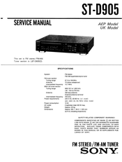 Sony ST-D905 Service Manual