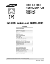 Samsung RM255AB series Owner's Manual And Installation