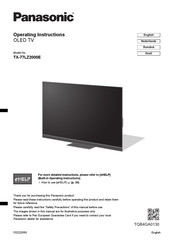 Panasonic TX-77LZ2000E Operating Instructions Manual
