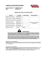 Lincoln Electric OERLIKON CITOTIG 2200 FORCE Troubleshooting