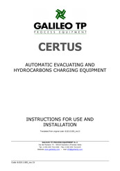 GALILEO TP CERTUS C11 Instructions For Use And Installation