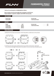 Funn FUNNDAMENTAL PEDALS Installation And Use Manual