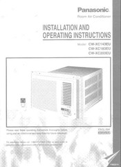 Panasonic CW-XC183EU Installation And Operating Instructions Manual