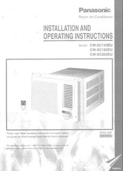 Panasonic CW-XC143EU Installation And Operating Instructions Manual