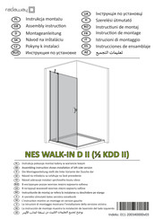 Radaway NES WALK-IN D II Assembly Instruction Manual