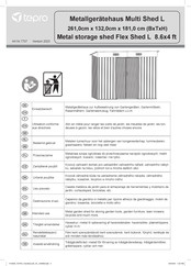 tepro Flex Shed L Assembly Instructions Manual