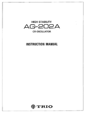 Trio AG-202A Instruction Manual