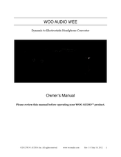 Woo Audio WEE Owner's Manual