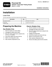 Toro 147-8764 Installation Instructions