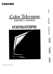 Toshiba CF32F50 Owner's Manual