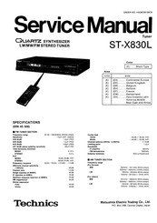 Technics Quartz ST-X830L Service Manual