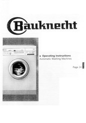 Bauknecht WA9685C Operating Instructions Manual