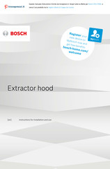 Bosch DHL755BL Instructions For Installation And Use Manual