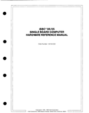 Intel iSBC 86/05 Hardware Reference Manual