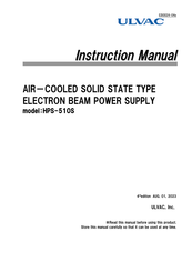 Ulvac HPS-510S Instruction Manual