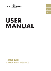 Gold Note P-1000 MKII DELUXE User Manual