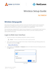 Casa Systems NetComm CloudMesh NL19MESH Wireless Setup Manual