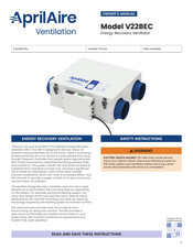 Aprilaire V22BEC Owner's Manual