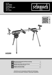Scheppach UG200 Translation Of Original Instruction Manual