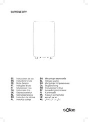 SOLAC SUPREME DRY Instructions For Use Manual