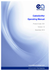 EA Technology CableSniffer Operating Manual