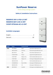 Maxeon CHINT-DTSU666-AC-L3-INT Safety & Installation Instructions