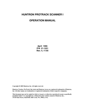 Huntron PROTRACK SCANNER I Operation Manual