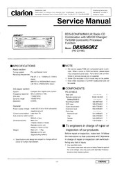 Clarion DRX960RZ Service Manual