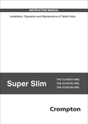 Crompton Super Slim TAB-SUHB603-MBL Instruction Manual