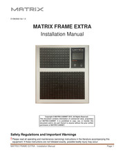 Matrix FRAME EXTRA Installation Manual